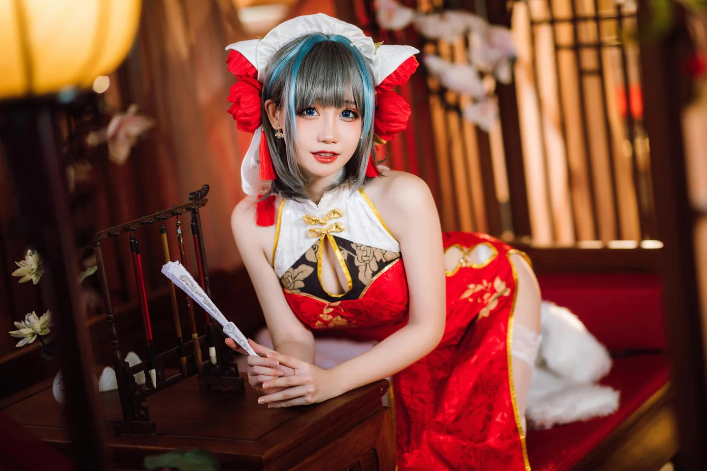 焖焖碳 - 碧蓝航线·柴郡旗袍 [29P-186MB] tg@simisebaisi 【丝足阁】027.webp